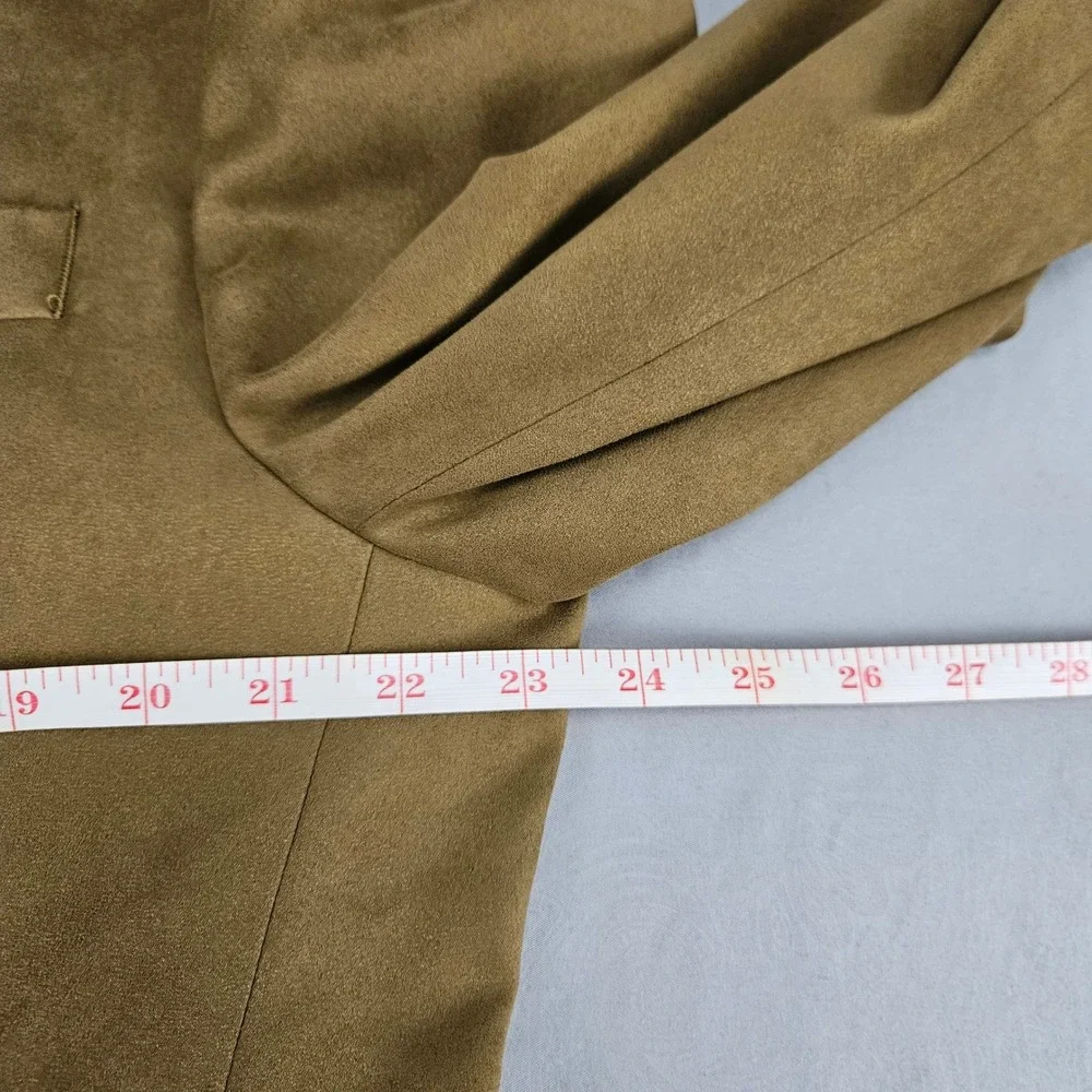 LAUREN RALPH LAUREN |  Mens 40R Faux Suede Blazer Tan Brown Paisley Lining Coat